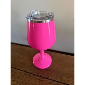 ORCA Wine Glass Tumbler Unisex 12oz Hot Pink NWOT Insulated Stemmed Lid